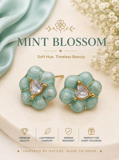 Mint Blossom Earrings