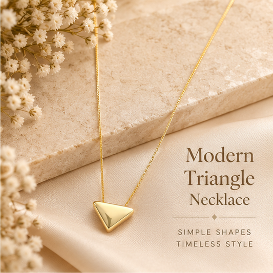 Modern Triangle Necklace
