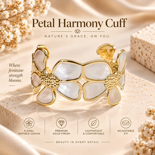 Petal Harmony Gold Cuff