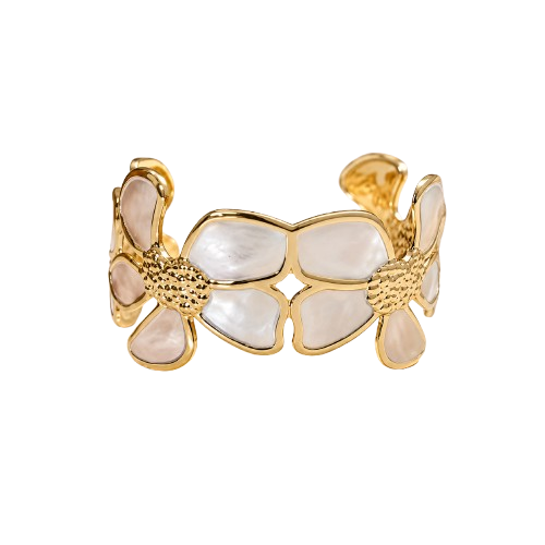 Petal Harmony Gold Cuff