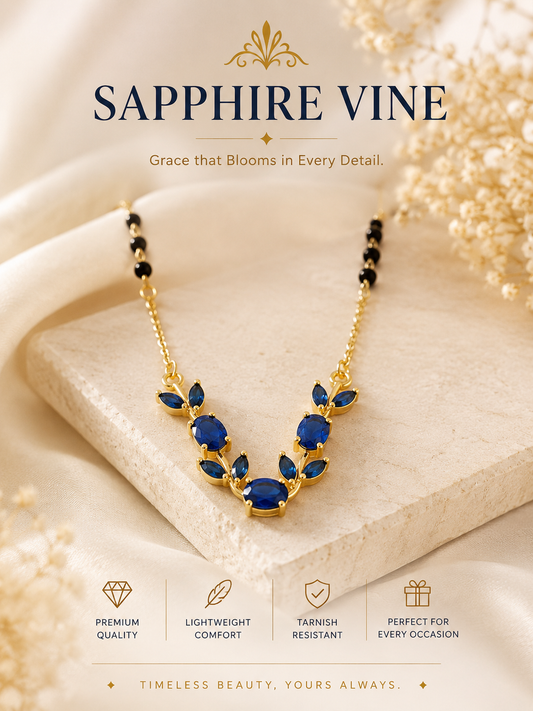 Sapphire Vine Necklace