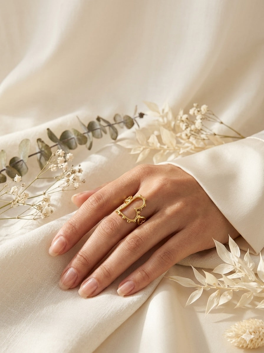 Amore Heart Open Ring
