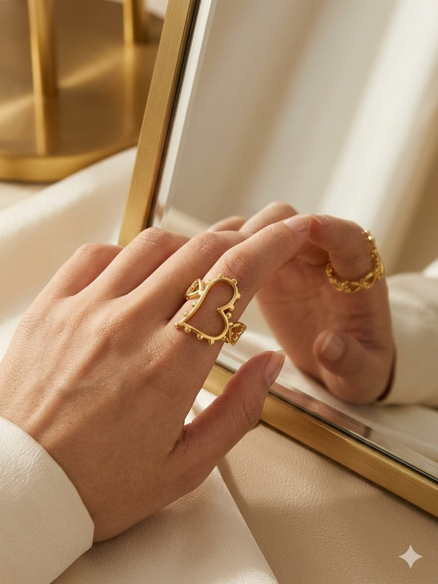 Amore Heart Open Ring