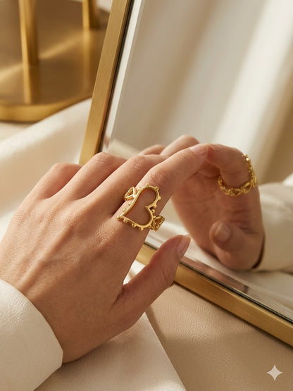 Amore Heart Open Ring