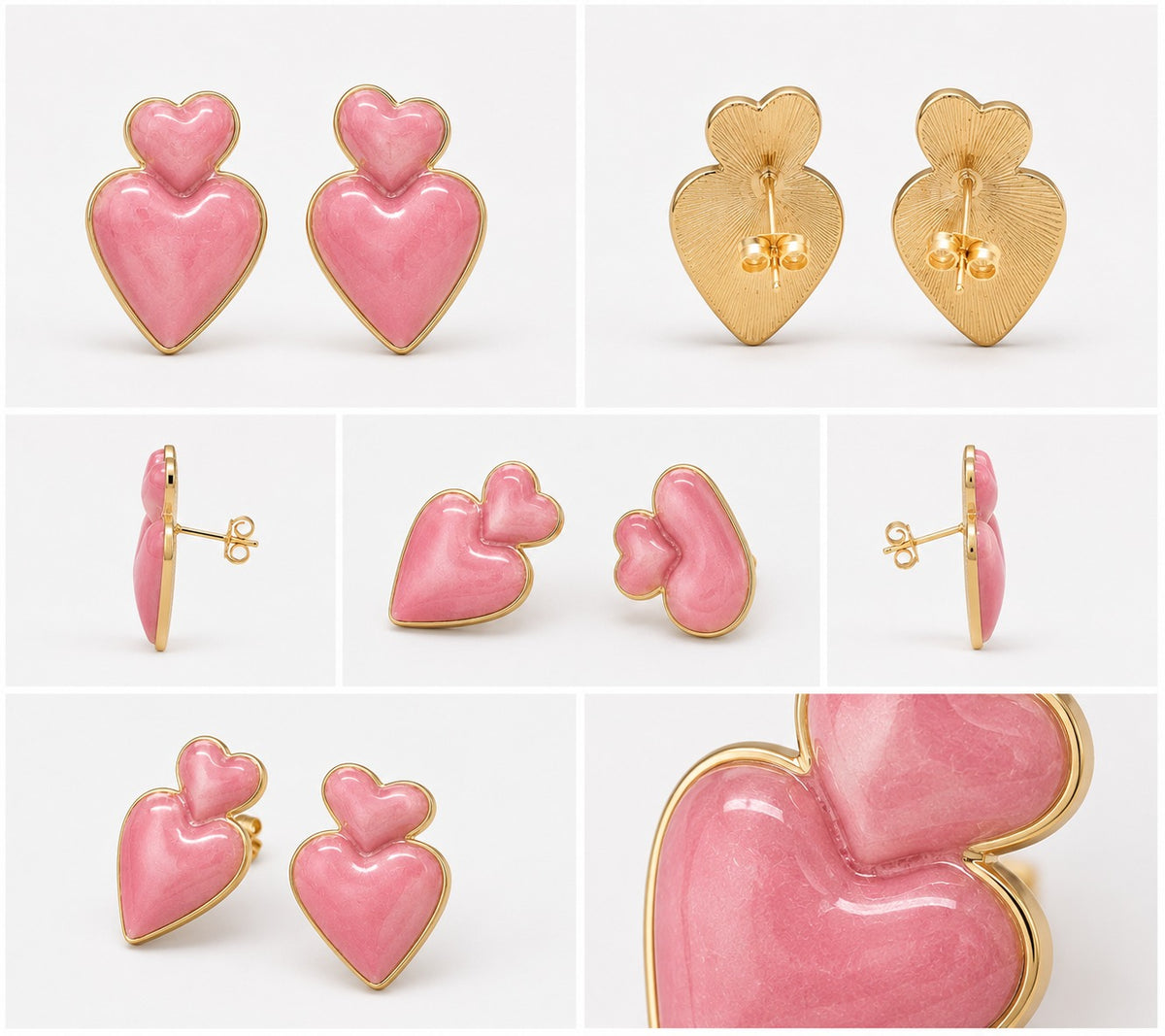 Amorea - Heart Enamel Stud