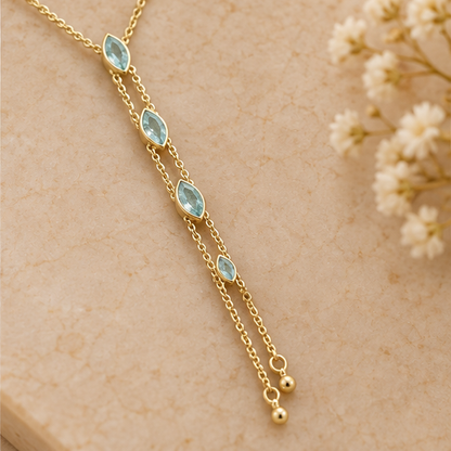 Serene Drop Lariat Necklace