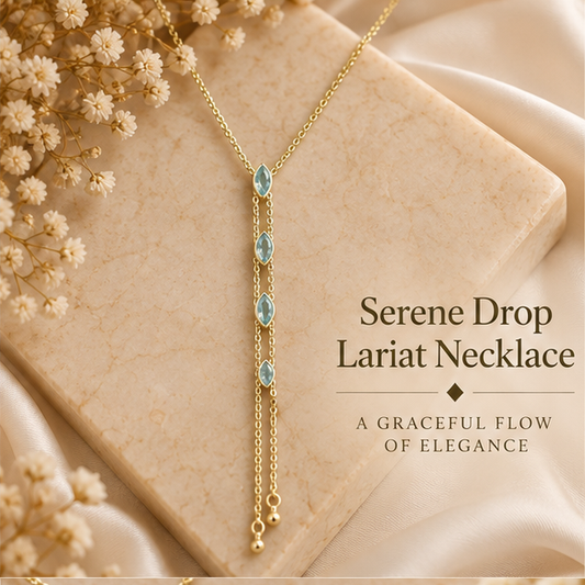 Serene Drop Lariat Necklace